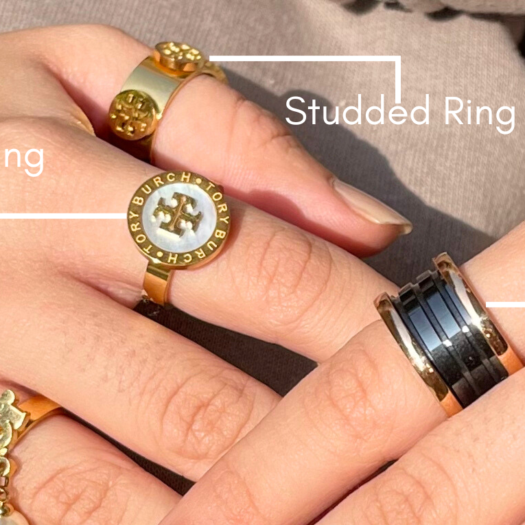 Gold Toned Studded Ring