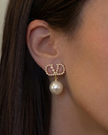 Pearl Cipher Earrings