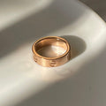 Rose gold love ring