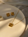Honey Clover Pendant and Studs Set