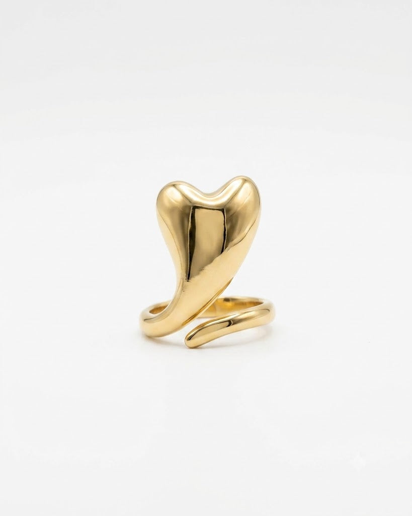 Puffy Heart Ring (Gold)