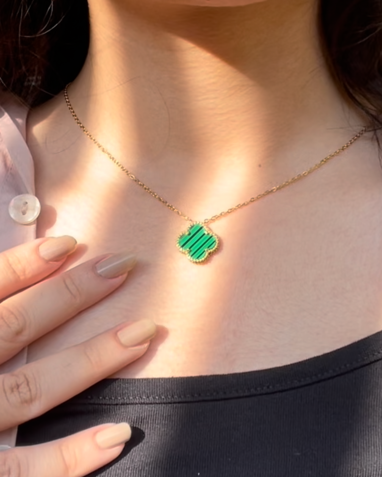 Mint Clover Pendant