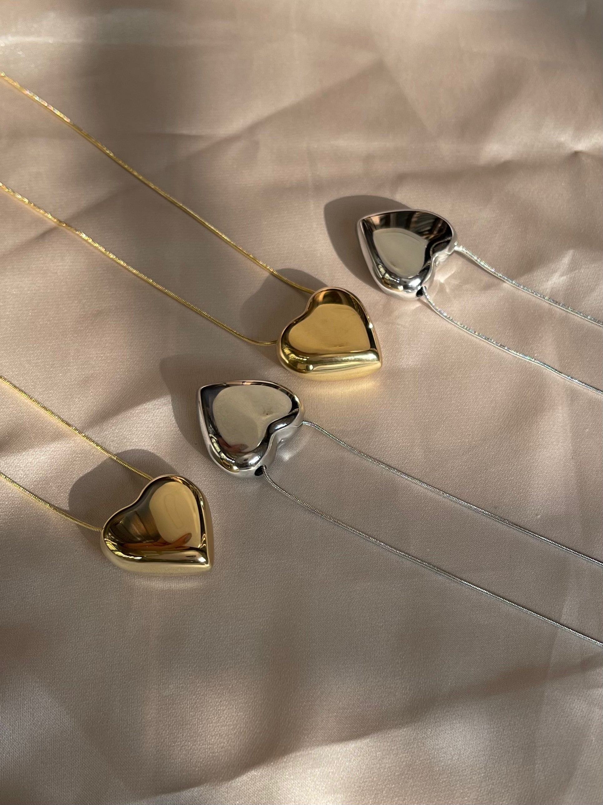 Metallic Heart Pendant