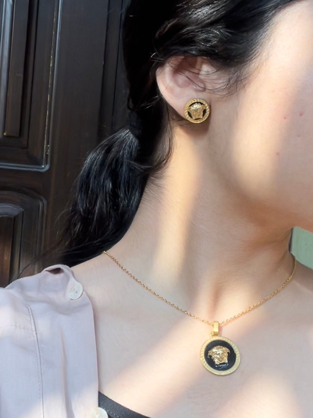 Medusa Pendant and Studs set