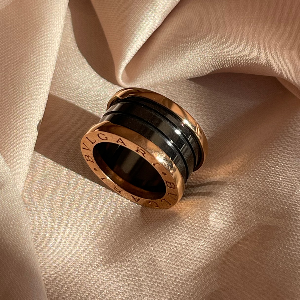 Black Triple Band Ring