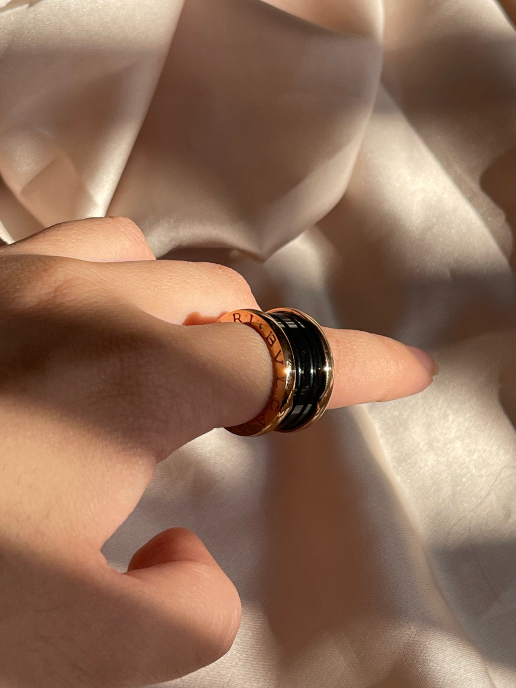 Black Triple Band Ring