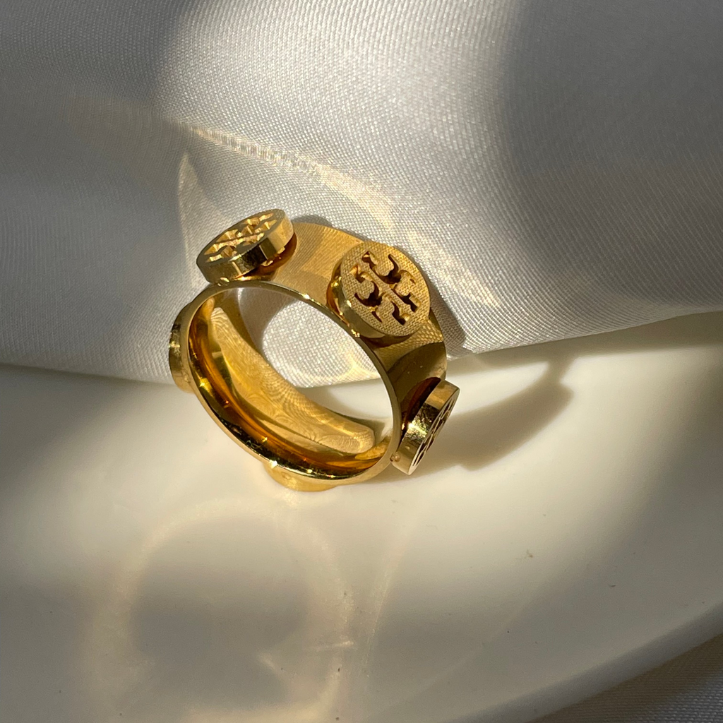 Gold Toned Studded Ring