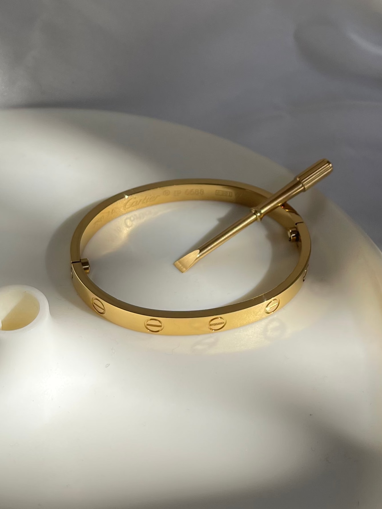 Gold Love Bangle with Screwdriver