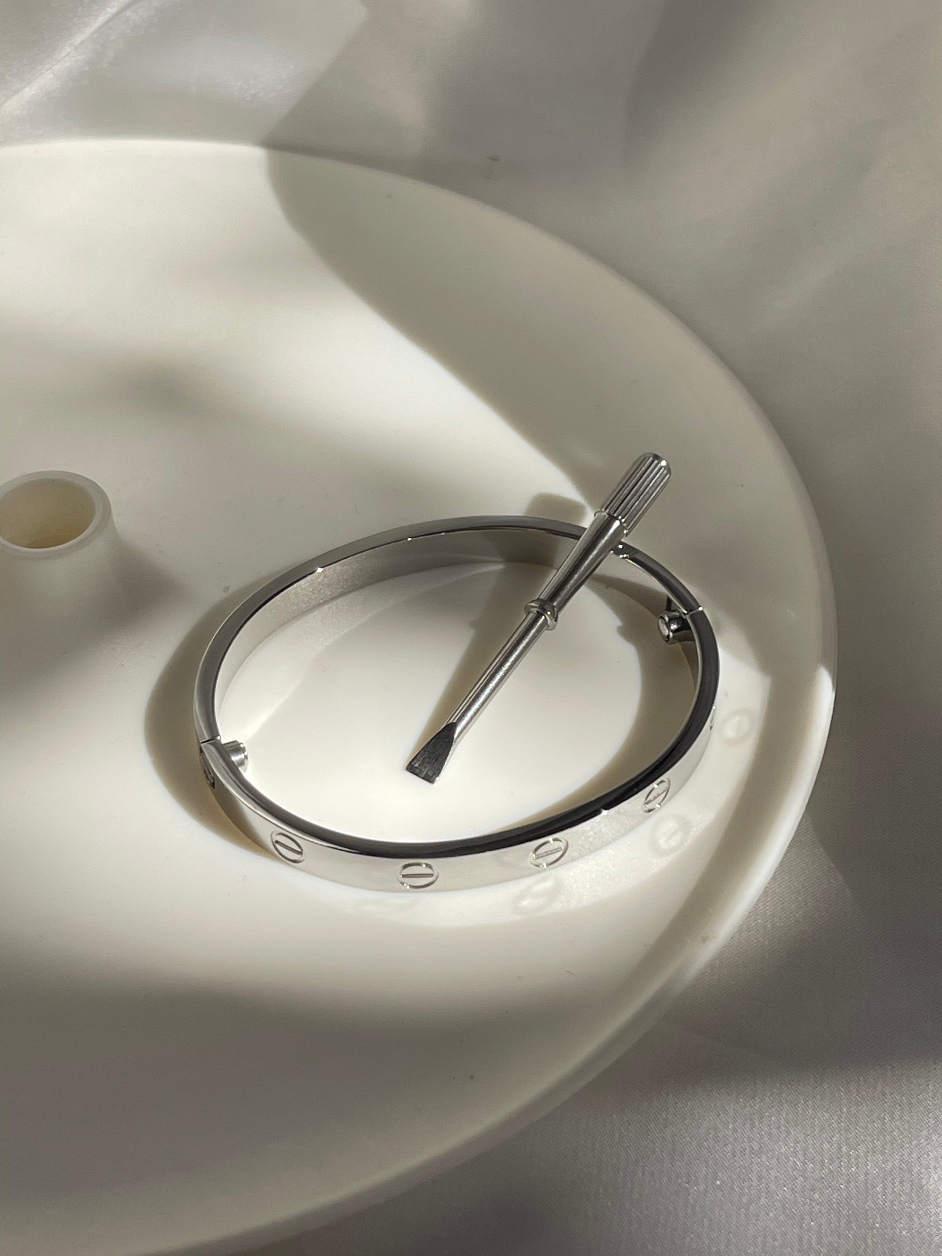 Silver Love Bangle with Screwdriver