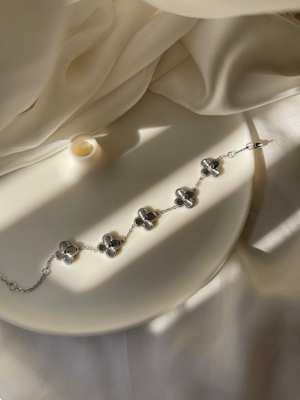 Silver Clover Bracelet