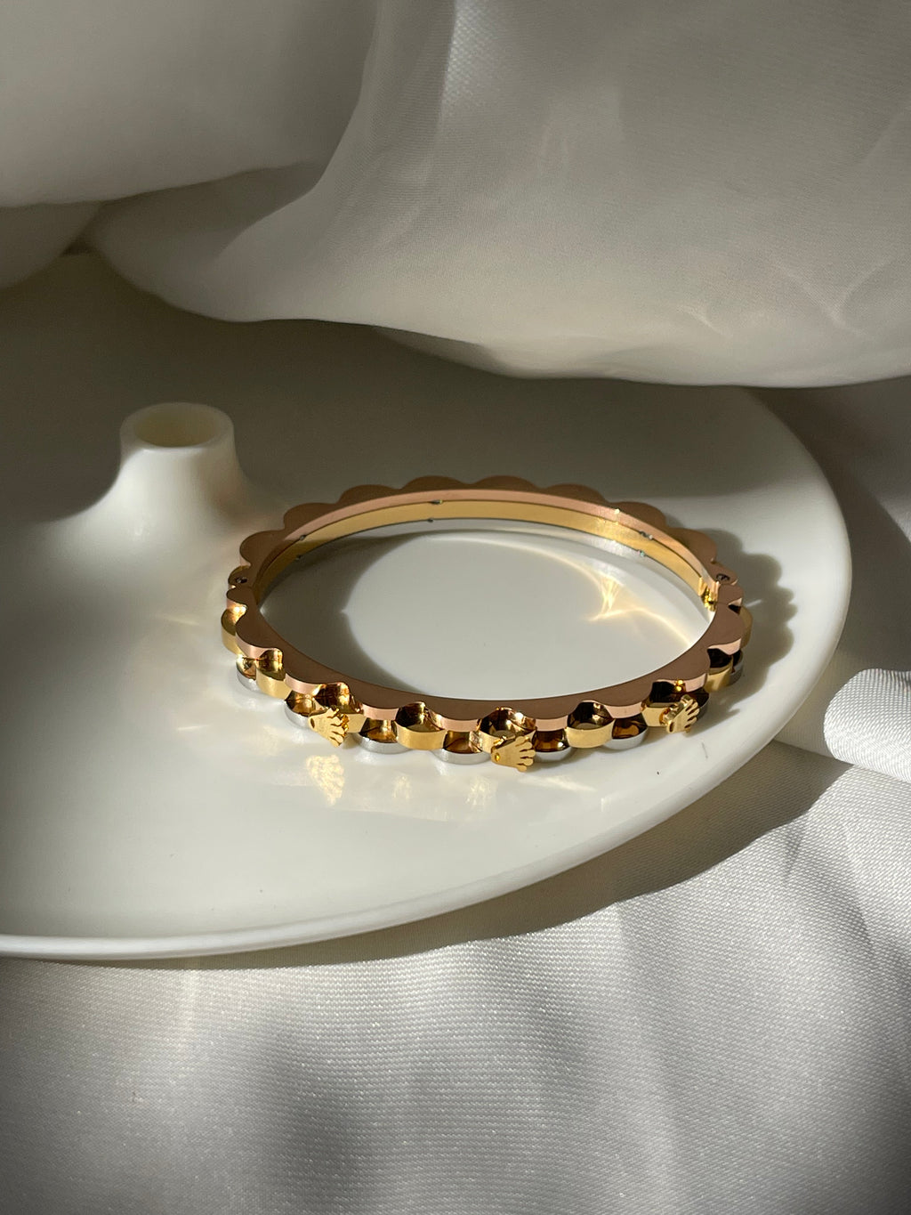 Tricolored Studded Bangle