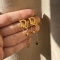 Gold Starry Danglers